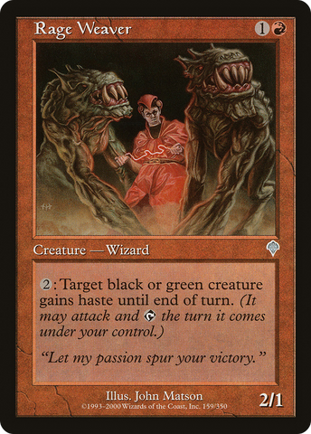 Rage Weaver (INV-159) - Invasion Foil
