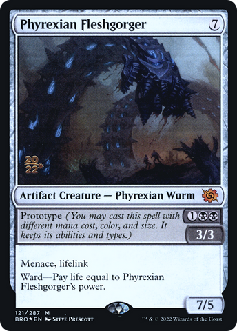 Phyrexian Fleshgorger (PRE-121)  Foil - The Brothers' War Promos