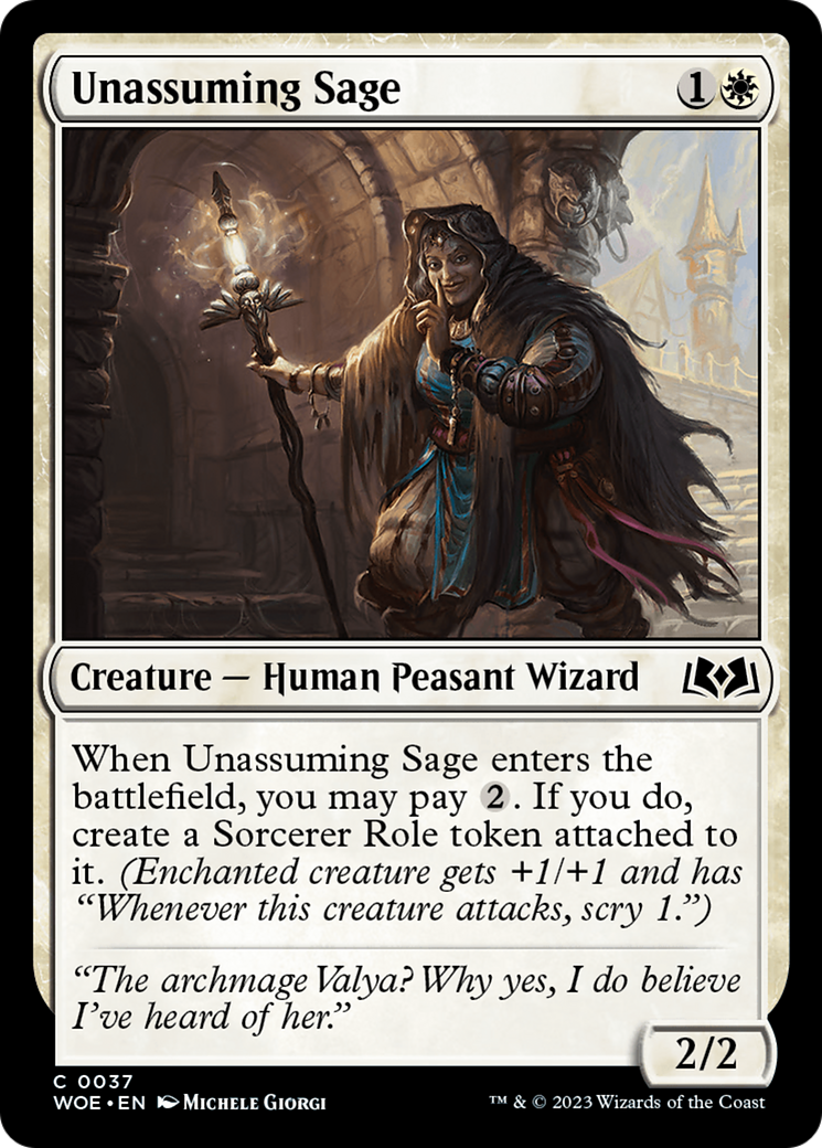 Unassuming Sage (WOE-037)  Foil - Wilds of Eldraine