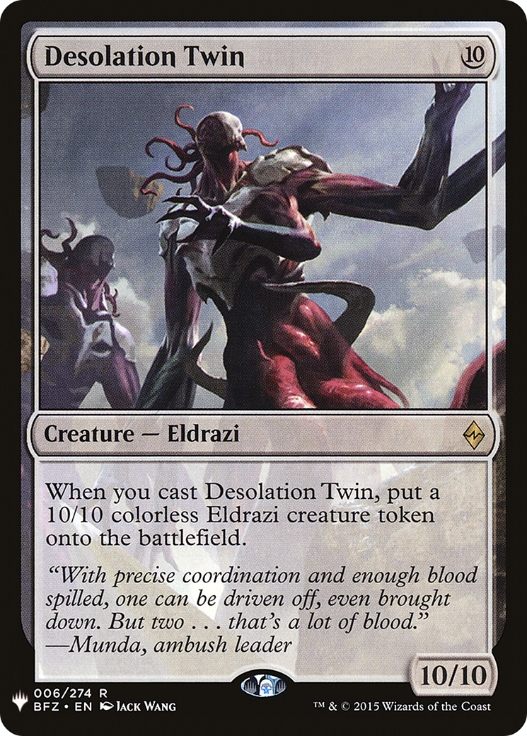 Desolation Twin (LIST-BFZ-6)  - The List
