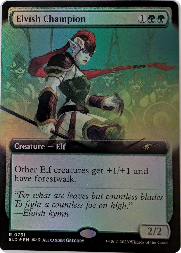 Elvish Champion (Extended Art) (SLD-761)  Foil - Secret Lair Drop: (Extended Art)