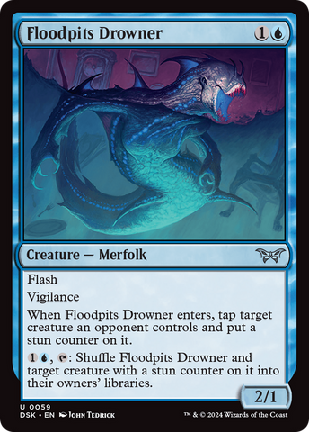 Floodpits Drowner (DSK-059)  - Duskmourn: House of Horror