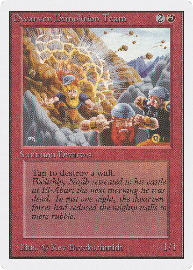 Dwarven Demolition Team (2ED-)  - Unlimited Edition