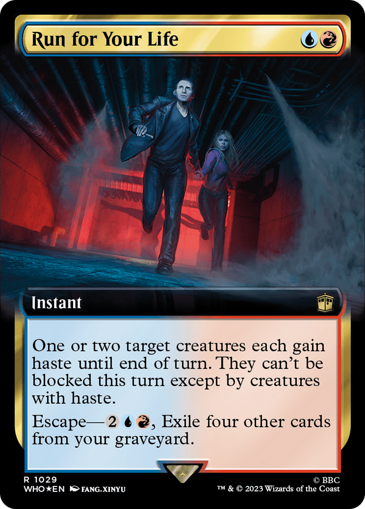 Run for Your Life (Extended Art) (Surge Foil) (WHO-1029)  Foil - Doctor Who: (Extended Art)