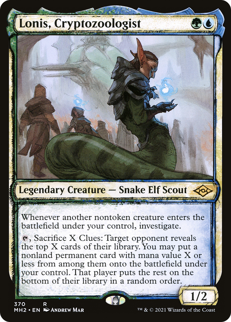 Lonis, Cryptozoologist (Showcase) (MH2-370) - Modern Horizons 2: (Showcase) Foil