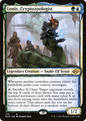 Lonis, Cryptozoologist (Showcase) (MH2-370)  - Modern Horizons 2: (Showcase)