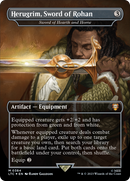 Herugrim, Sword of Rohan - Sword of Hearth and Home (Surge Foil) (LTC-384)  Foil - Tales of Middle-earth Commander / Herugrim, Sword of Rohan (Borderless)