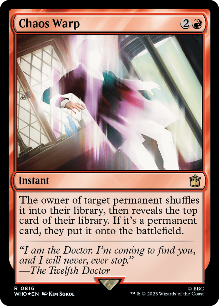 Chaos Warp (Surge Foil) (WHO-816)  Foil - Doctor Who