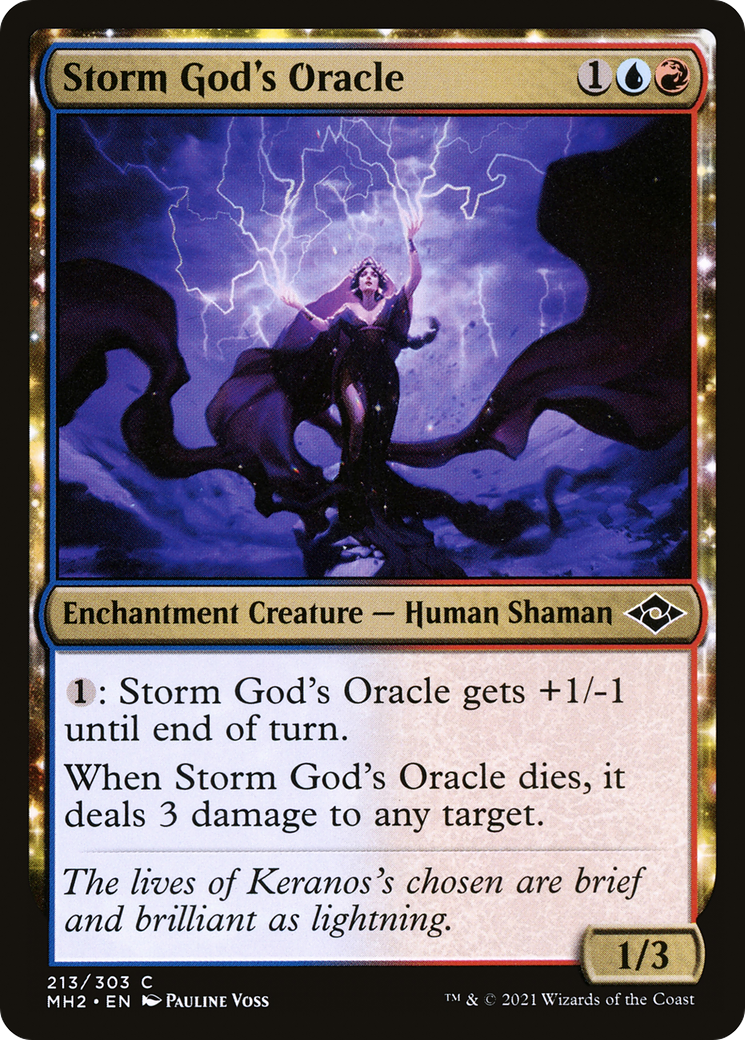 Storm God's Oracle (MH2-213) - Modern Horizons 2: (enchantment) Foil