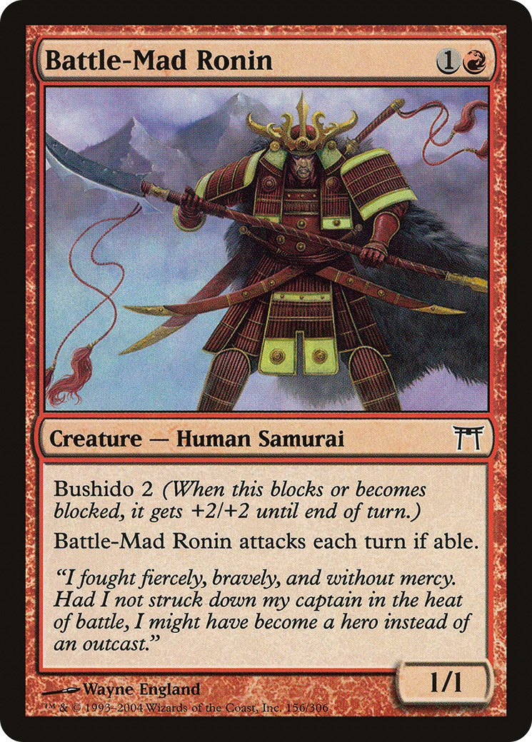 Battle-Mad Ronin (CHK-156)  Foil - Champions of Kamigawa