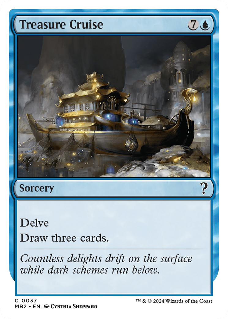 Treasure Cruise (White Border) (MB2-037)  - Mystery Booster 2