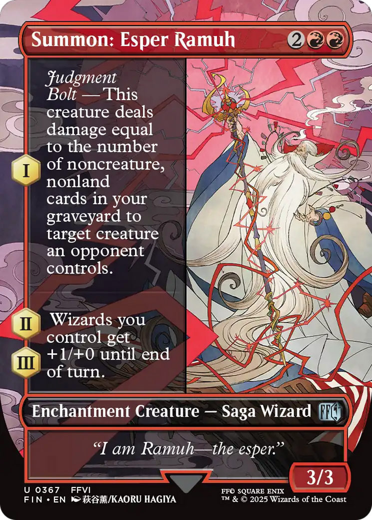 Summon: Esper Ramuh (Borderless) (FIN-367)  - FINAL FANTASY: (enchantment)