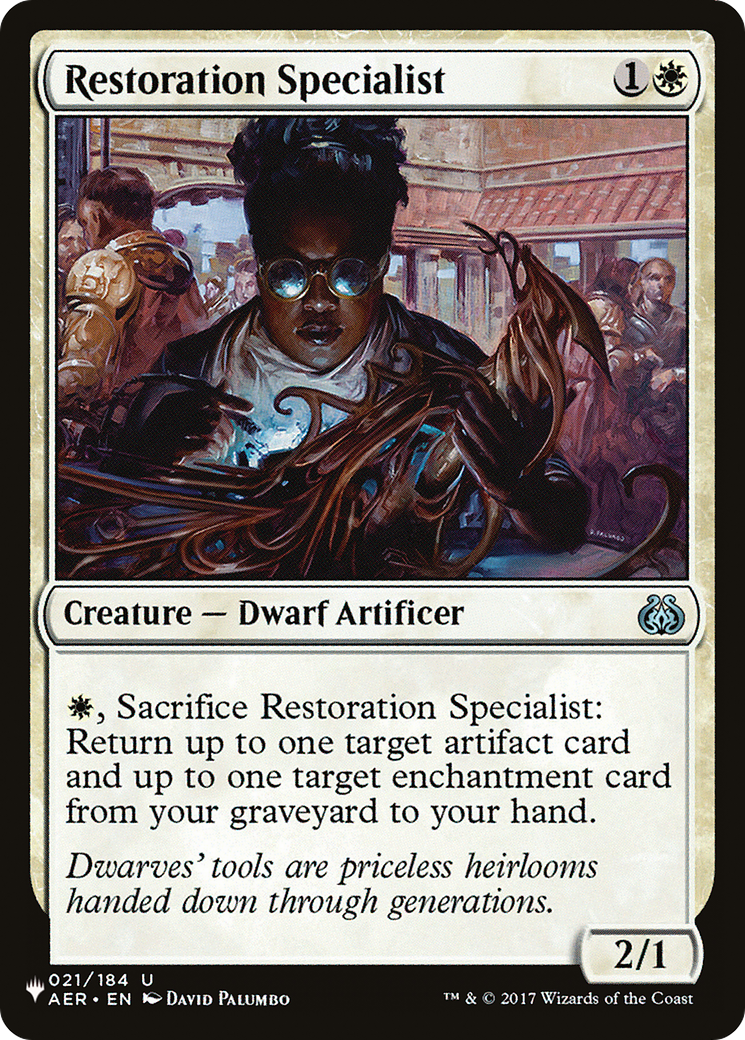 Restoration Specialist (LIST-AER-21)  - The List