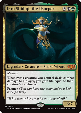 Ikra Shidiqi, the Usurper (TDC-100) - Commander: Tarkir: Dragonstorm