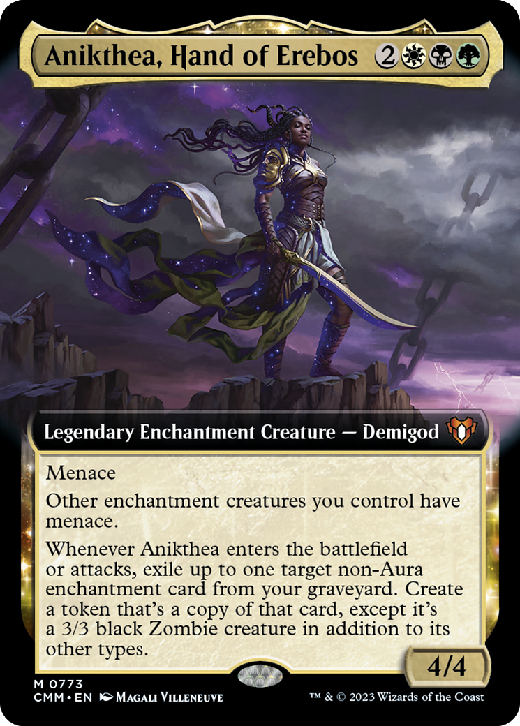 Anikthea, Hand of Erebos (Extended Art) (CMM-773)  - Commander Masters: (Extended Art, enchantment)