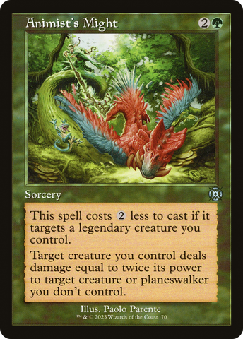 Animist's Might (Retro Frame) (MAT-070)  Foil - March of the Machine: The Aftermath: (Showcase)