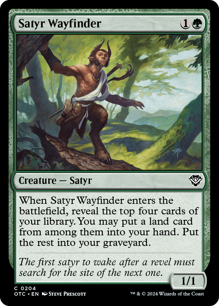 Satyr Wayfinder (OTC-204)  - Outlaws of Thunder Junction Commander