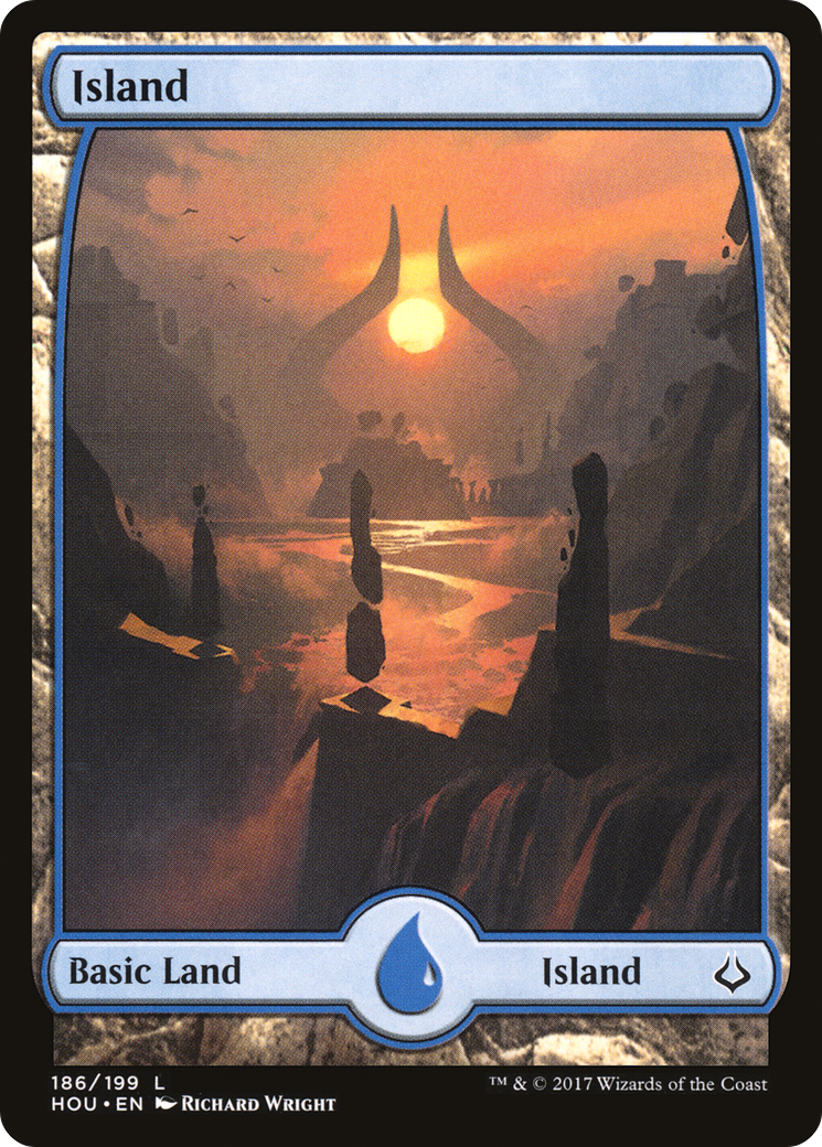 Island (186) - Full Art (HOU-186)  Foil - Hour of Devastation