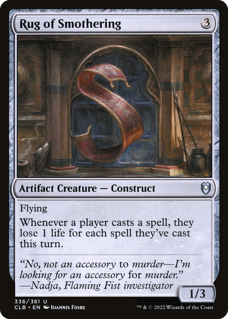 Rug of Smothering (CLB-336)  - Commander Legends: Battle for Baldur's Gate
