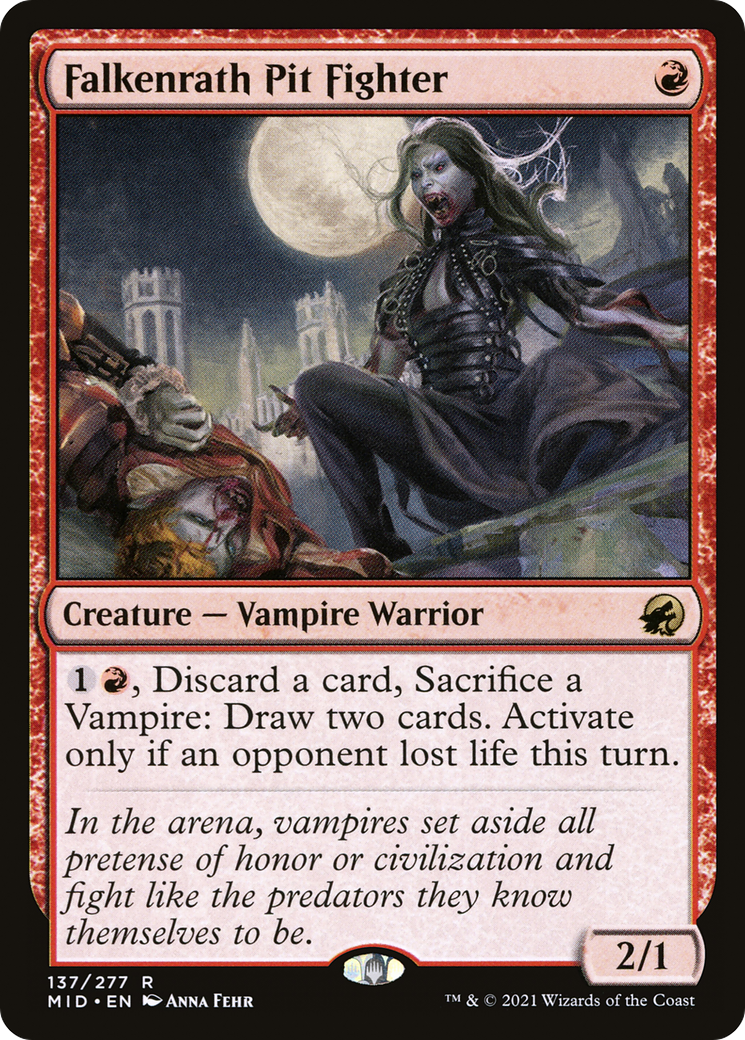 Falkenrath Pit Fighter (MID-137)  Foil - Innistrad: Midnight Hunt
