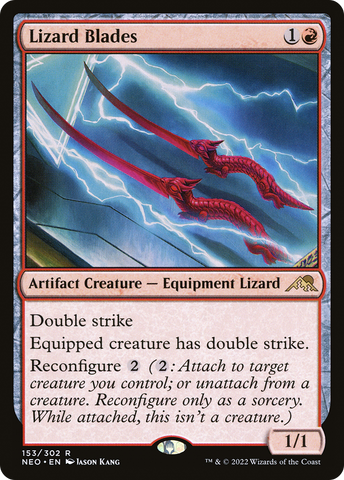 Lizard Blades (NEO-153)  Foil - Kamigawa: Neon Dynasty