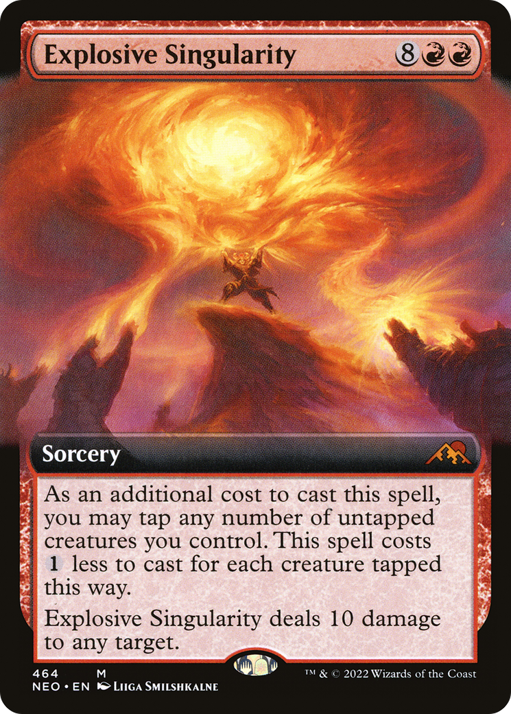 Explosive Singularity (Extended Art) (NEO-464)  Foil - Kamigawa: Neon Dynasty: (Extended Art)