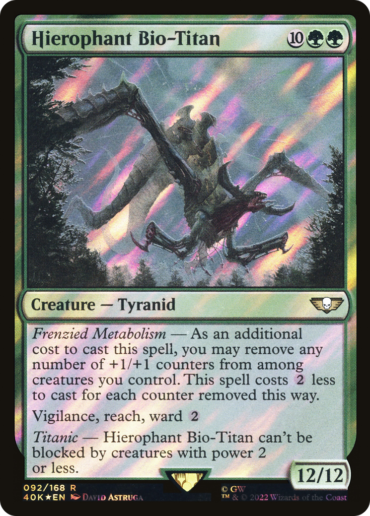 Hierophant Bio-Titan (Surge Foil) (40K-092)  Foil - Warhammer 40,000 Commander
