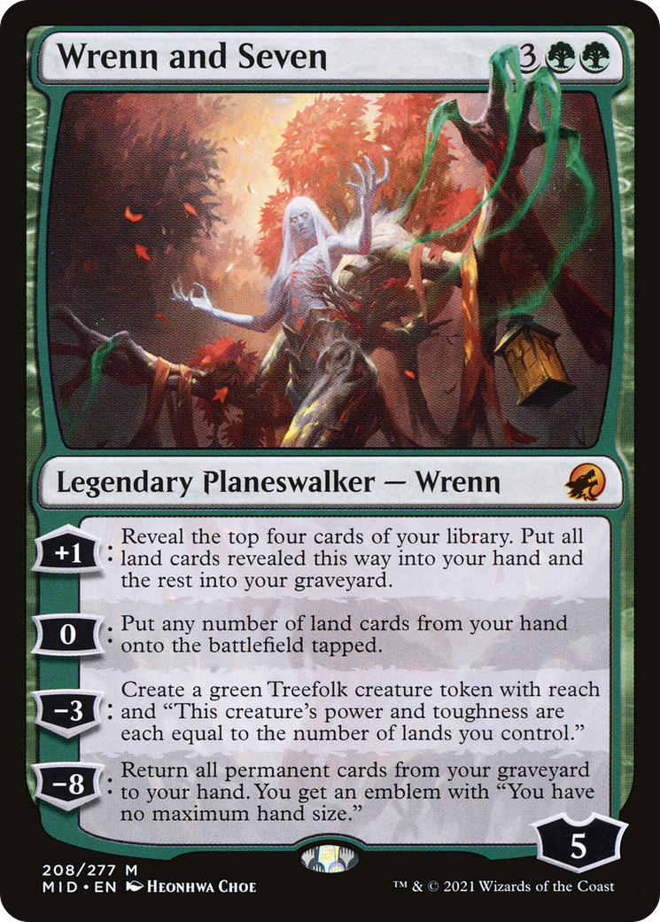Wrenn and Seven (MID-208)  Foil - Innistrad: Midnight Hunt
