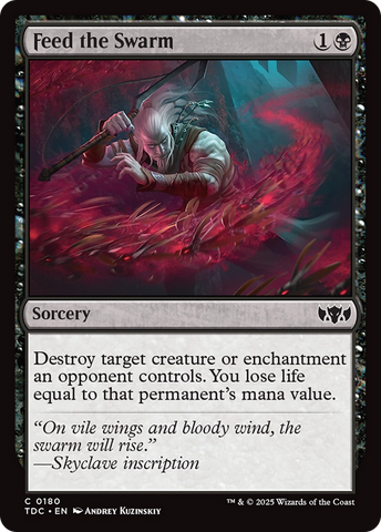 Feed the Swarm (TDC-180)  - Commander: Tarkir: Dragonstorm