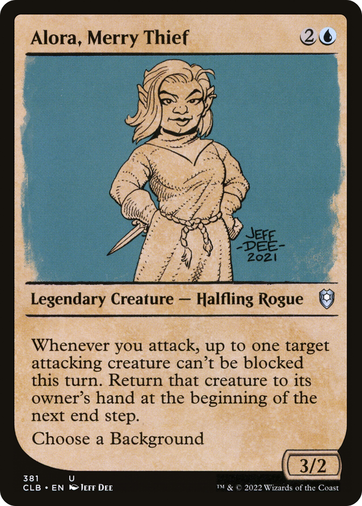 Alora, Merry Thief (Showcase) (CLB-381)  - Commander Legends: Battle for Baldur's Gate: (Showcase)