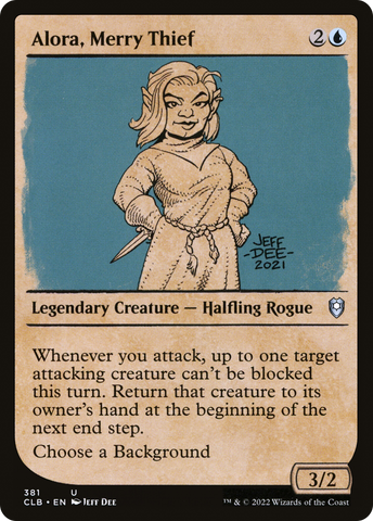 Alora, Merry Thief (Showcase) (CLB-381)  Foil - Commander Legends: Battle for Baldur's Gate: (Showcase)