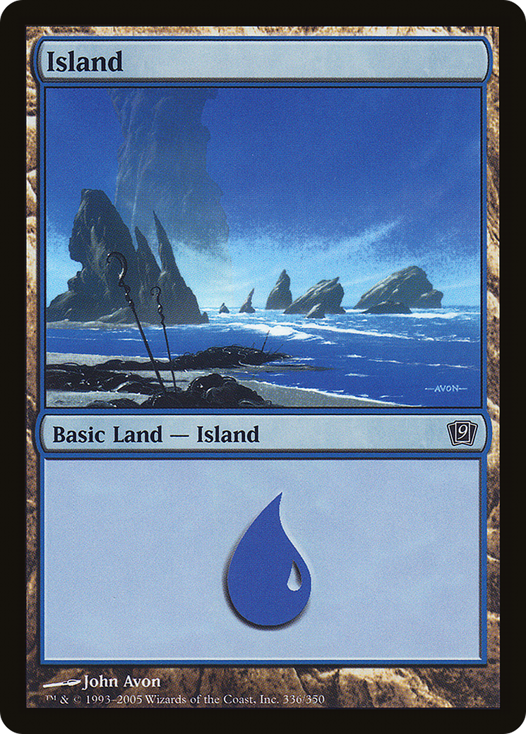 Island (336) (9ED-336★) - Ninth Edition Foil