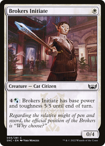 Brokers Initiate (SNC-005)  - Streets of New Capenna