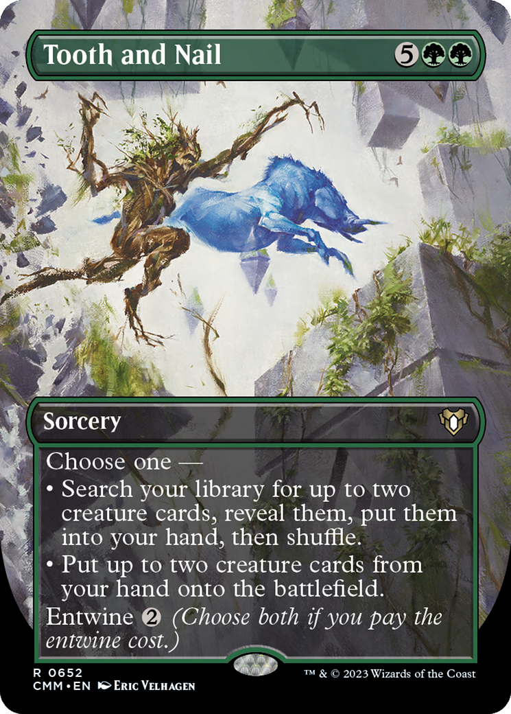 Tooth and Nail (Borderless) (CMM-652)  Foil - Commander Masters