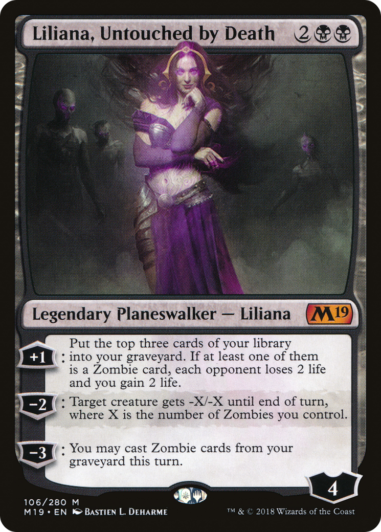 Liliana, Untouched by Death (M19-106)  Foil - Core Set 2019