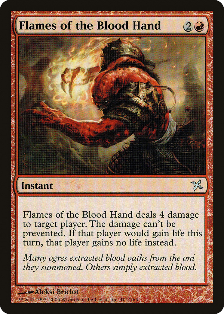 Flames of the Blood Hand (BOK-101)  - Betrayers of Kamigawa