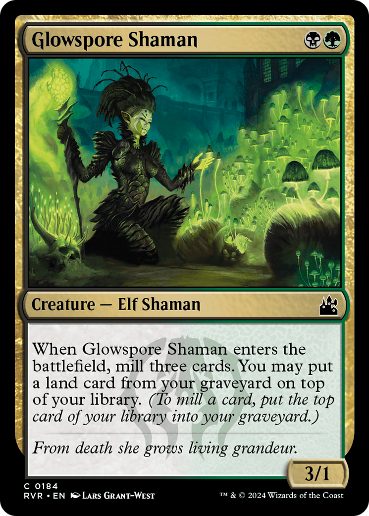 Glowspore Shaman (RVR-184)  Foil - Ravnica Remastered