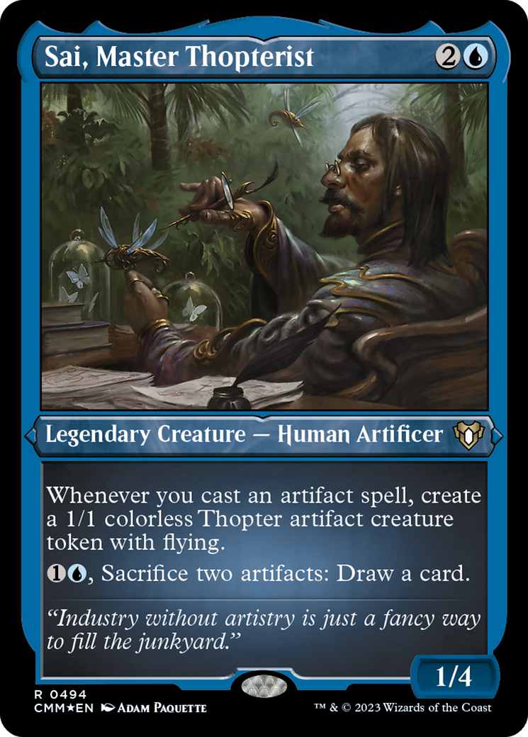 Sai, Master Thopterist (CMM-494)  Etched Foil - Commander Masters