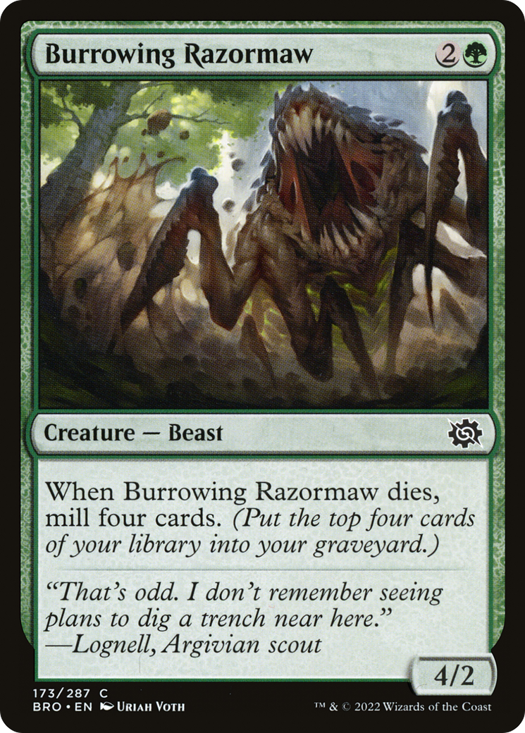 Burrowing Razormaw (BRO-173)  Foil - The Brothers' War