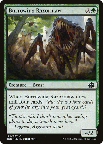 Burrowing Razormaw (BRO-173)  - The Brothers' War