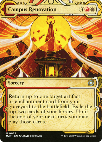 Campus Renovation (Showcase) (MAT-077)  Foil - March of the Machine: The Aftermath: (Showcase) (Borderless)
