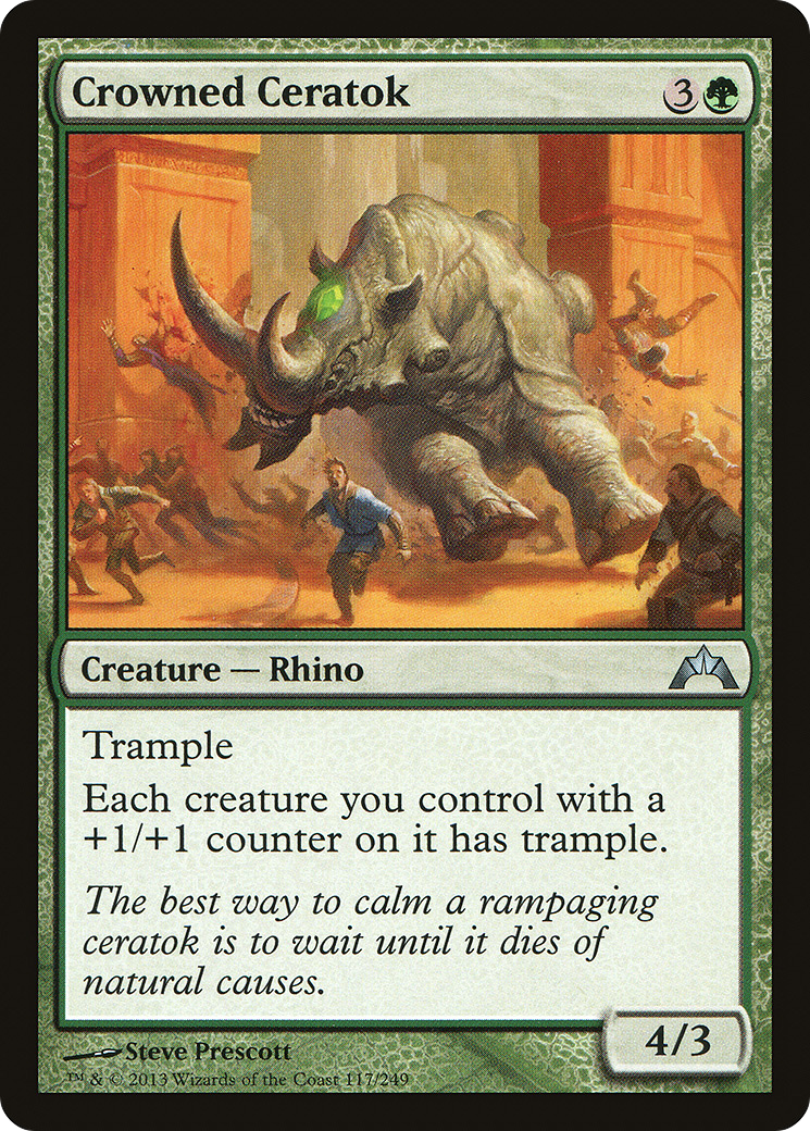 Crowned Ceratok (GTC-117) - Gatecrash Foil