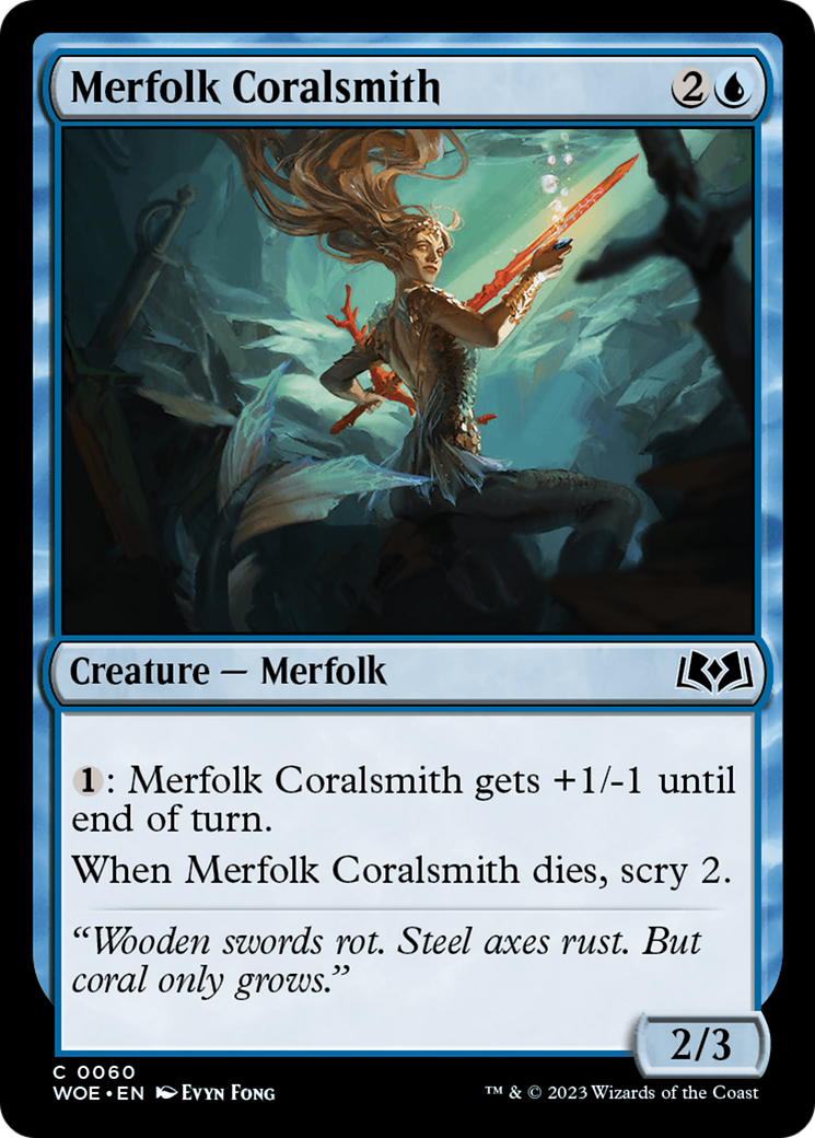 Merfolk Coralsmith (WOE-060)  Foil - Wilds of Eldraine