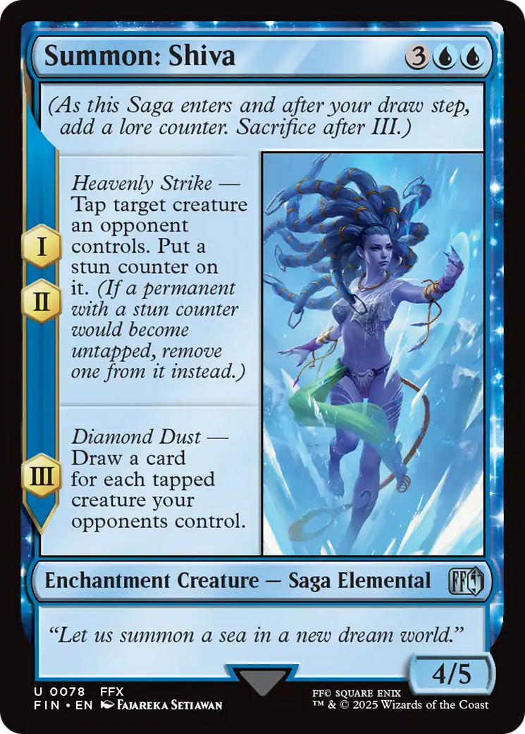 Summon: Shiva (FIN-078)  Foil - FINAL FANTASY: (enchantment)