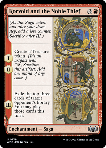 Korvold and the Noble Thief (WOE-139)  - Wilds of Eldraine