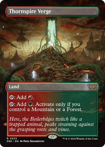 Thornspire Verge (Borderless) (DSK-333)  Foil - Duskmourn: House of Horror