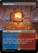 Steam Vents (Borderless) (CLU-280)  Foil - Ravnica: Clue Edition