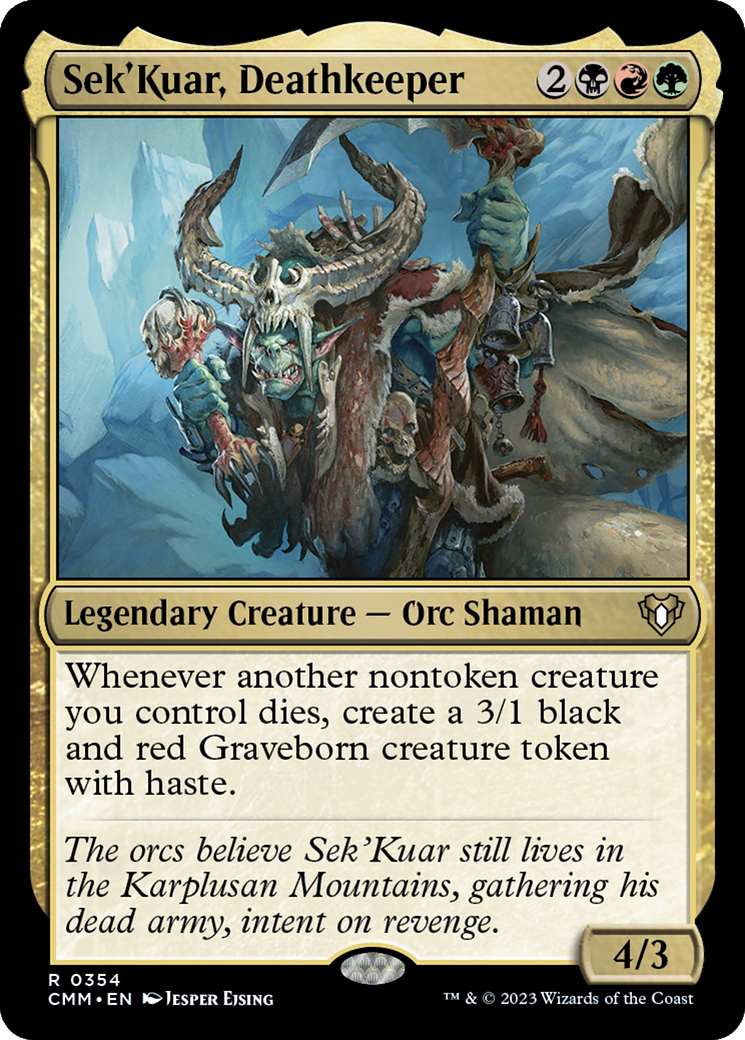 Sek'Kuar, Deathkeeper (CMM-354)  Foil - Commander Masters