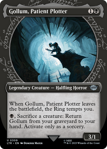 Gollum, Patient Plotter (Showcase) (LTR-309)  Foil - The Lord of the Rings: Tales of Middle-earth: (Showcase) (Borderless)