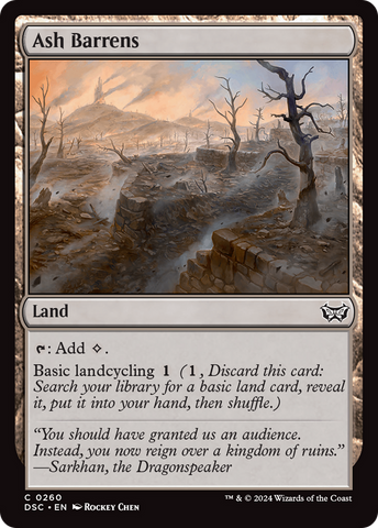 Ash Barrens (DSC-260)  - Duskmourn: House of Horror Commander
